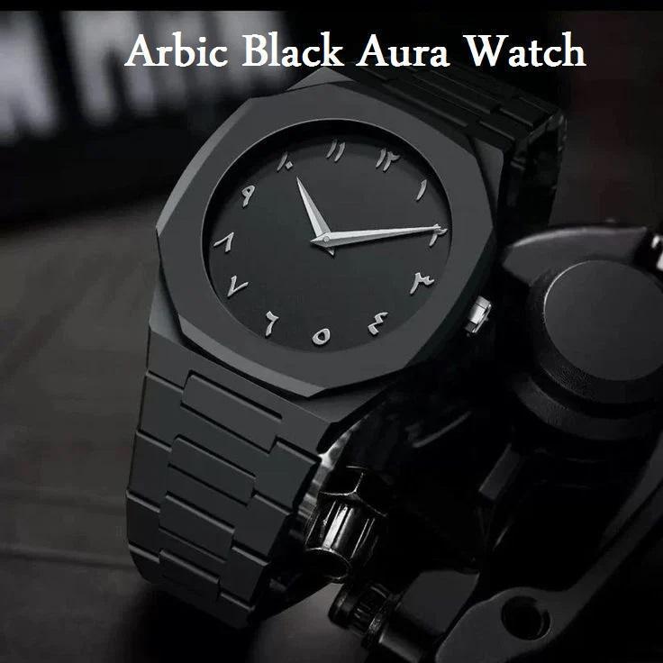 Black Arabic Aura Watch - New Trendy Watch