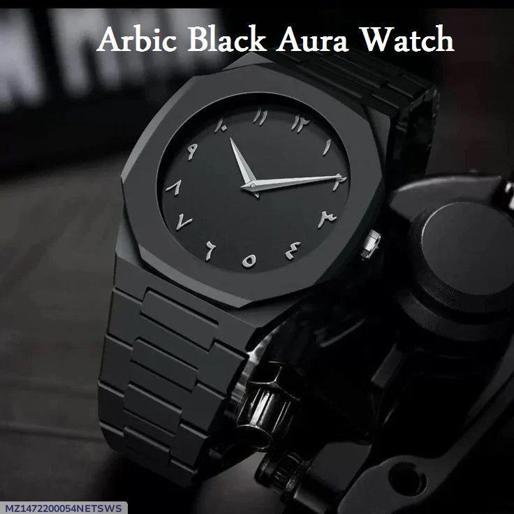 Black Arabic Aura Watch - New Trendy Watch