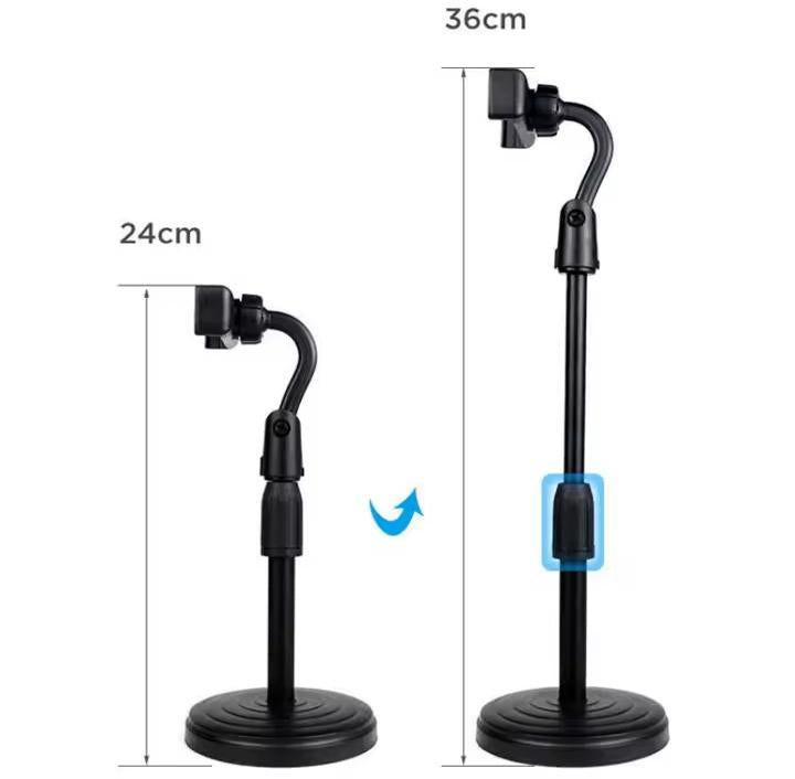 Adjustable portable tripod stand- 1 TCS black plastic holder