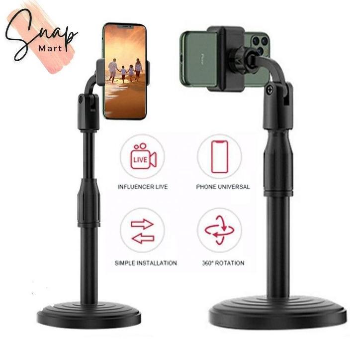 Adjustable portable tripod stand- 1 TCS black plastic holder