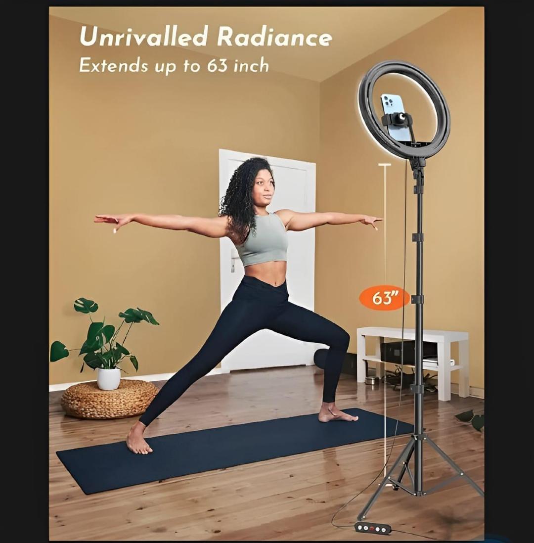 LED Ringlights With Metal Tripod Stand & Mobile Holder