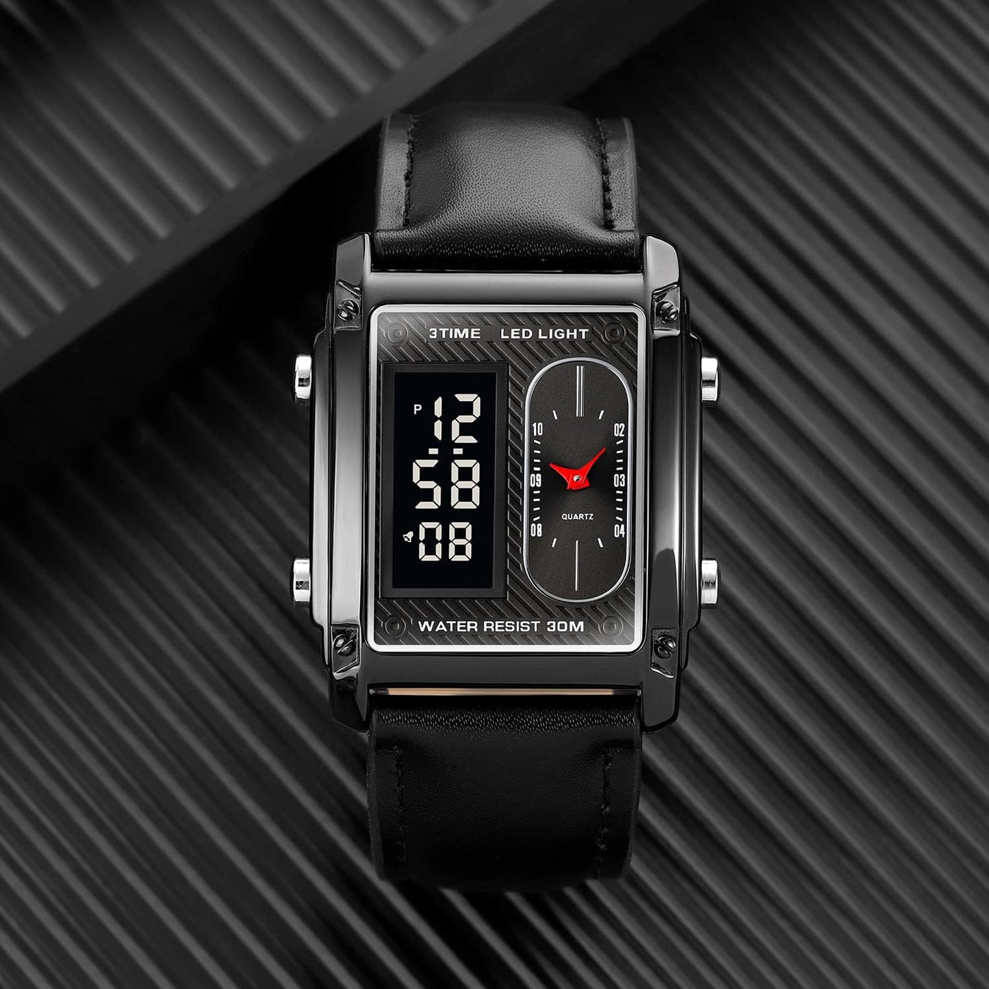 Original Skmei 1868 Boys New Style Design Famous Watch Digital Analog Mens Wrist Watches for Men Luxury Watch - Without Box - Full Black