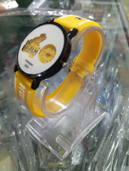 Peshawar Zalmi Logo Watch Psl Wrist Watches For Unisex Men’s formal Watch - Yellow
